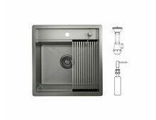 Мойка Granula KS-5051 СТАЛЬ МАТОВАЯ 500х510 мм