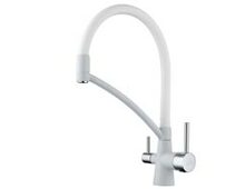 Смеситель PAULMARK Sigen Si213111-431 белый матовый, резиновый излив (с подкл. фильтра)