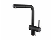 Смеситель PAULMARK Dosse Do214418-418 чёрный металлик (выдв. излив)