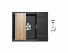 Мойка GRANULA ES-6202 чёрный 620х500мм