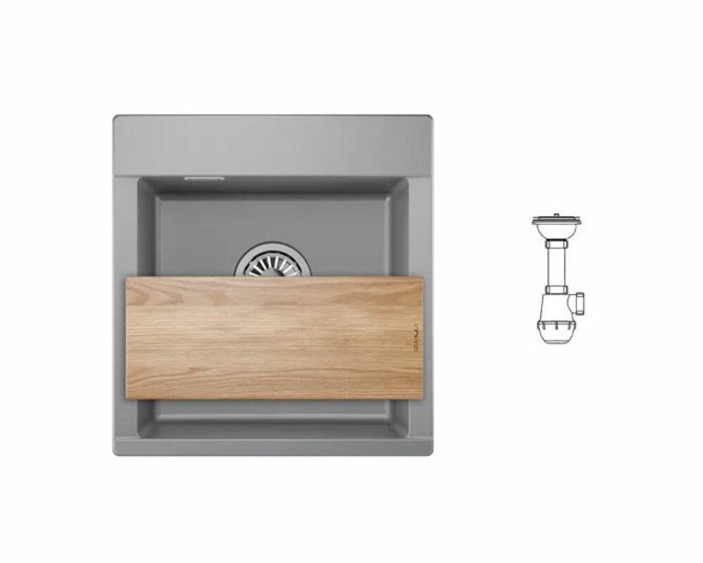 Мойка GRANULA ES-4701 алюминиум 470х500мм