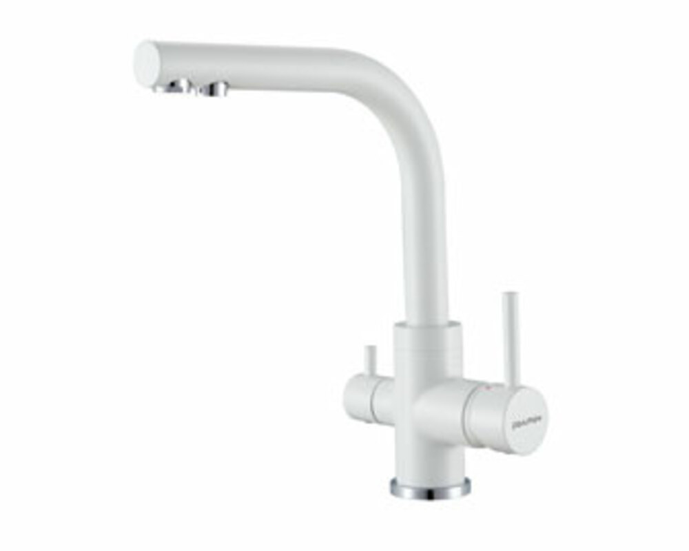 Смеситель PAULMARK Essen Es213011-431TW белый матовый полностью (с подкл. фильтра)