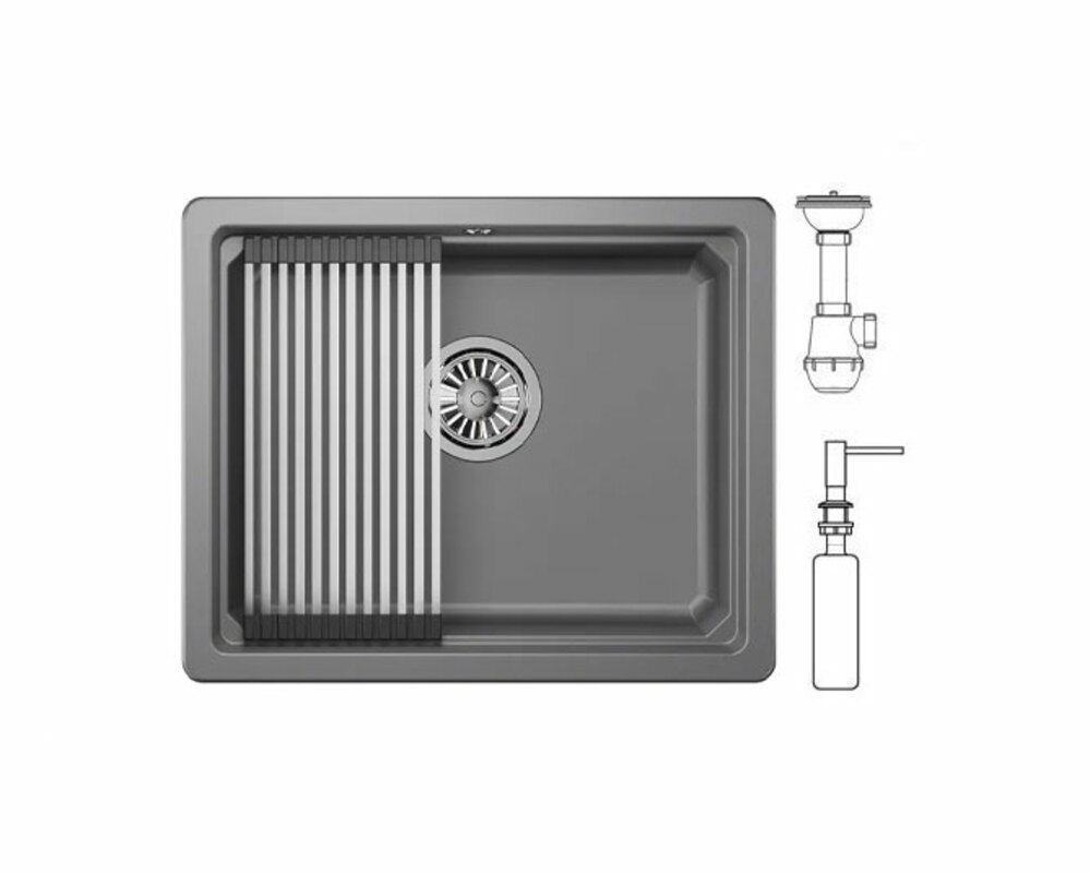 Мойка GRANULA KS-5501U алюминиум 550х450 мм