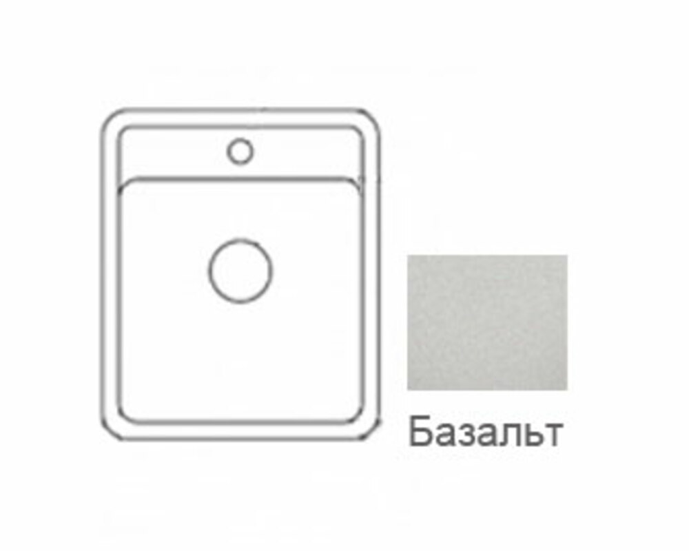 Мойка GRANULA ST-4202 базальт 430х500мм (без сливной арматуры)