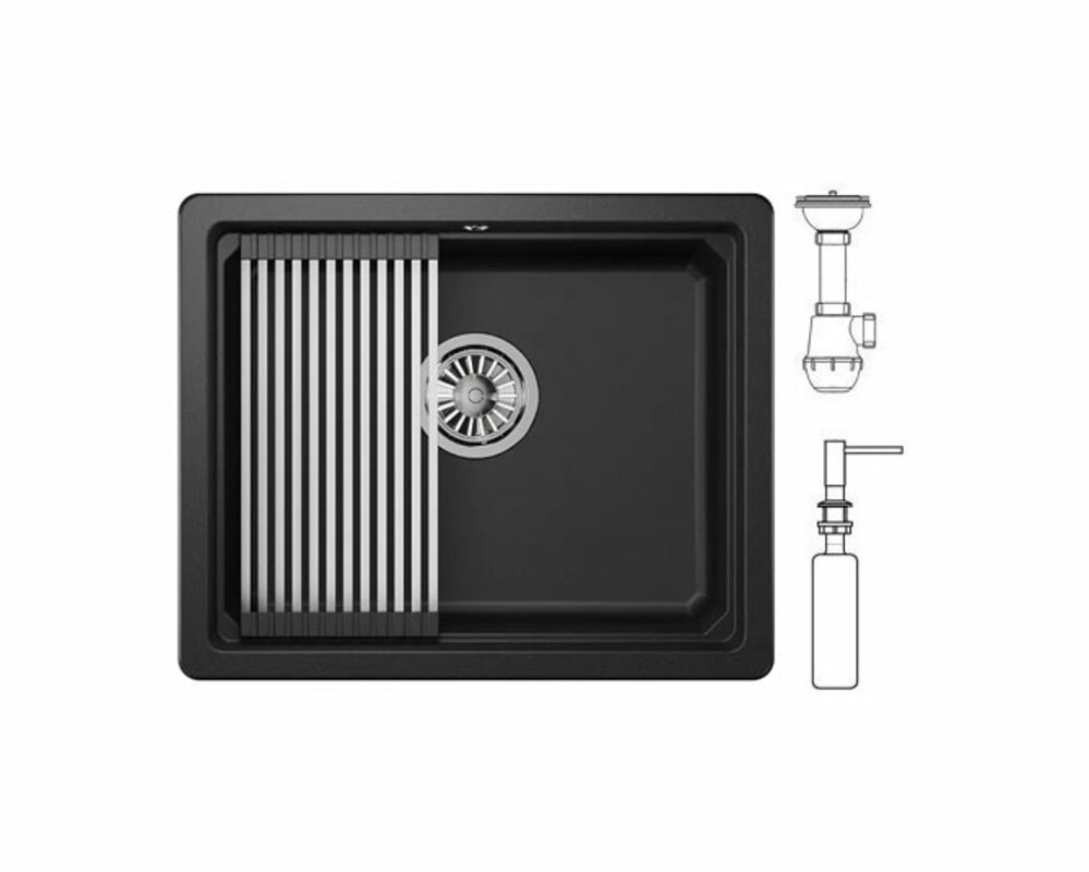 Мойка GRANULA KS-5501iU чёрный 550х450 мм