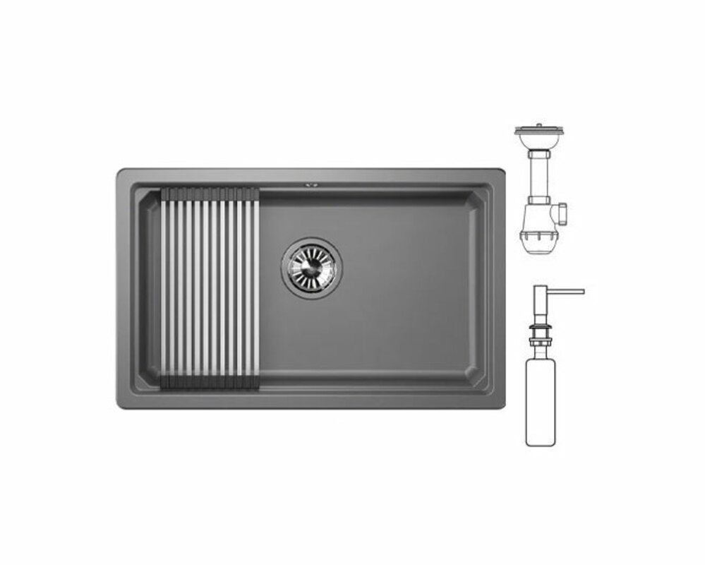 Мойка GRANULA KS-7303U алюминиум 730х450 мм