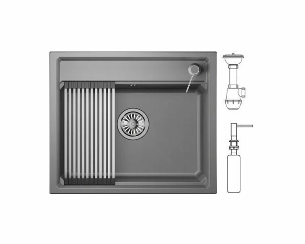 Мойка GRANULA KS-6003 алюминиум 600х510 мм