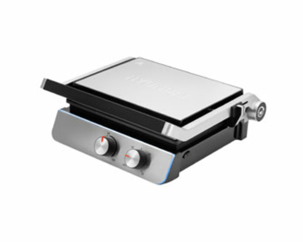 Электрогриль Hyundai HYG-4046 2200Вт черный/серебристый