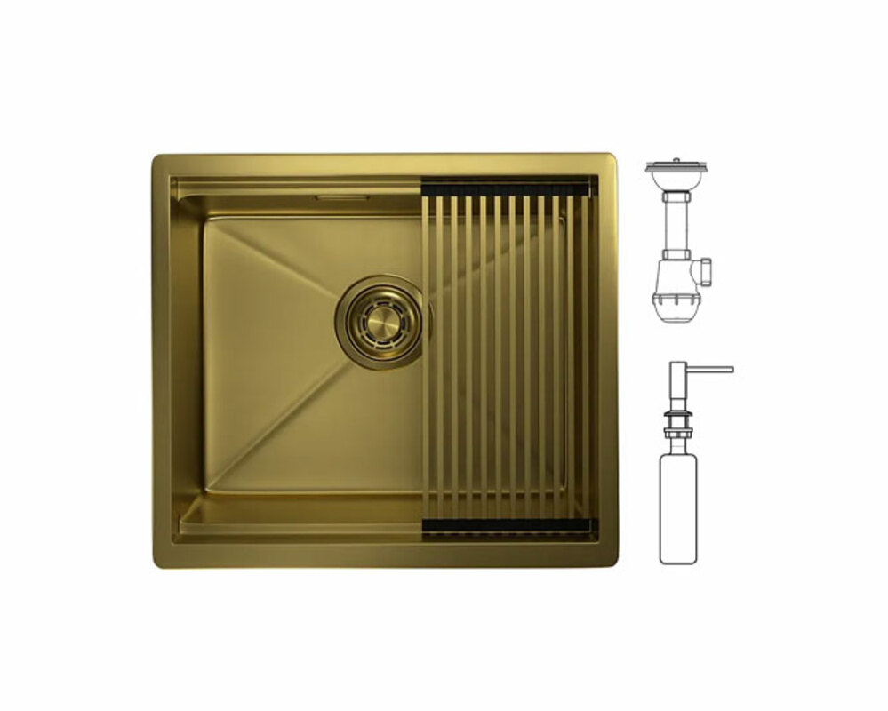 мойка Granula KS-5045U ЗОЛОТО САТИН 500х445 мм