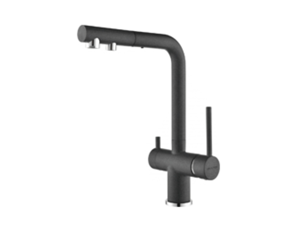Смеситель PAULMARK SERPENTINE Se213222-DG графит (с подкл. фильтра, выдвижной излив)