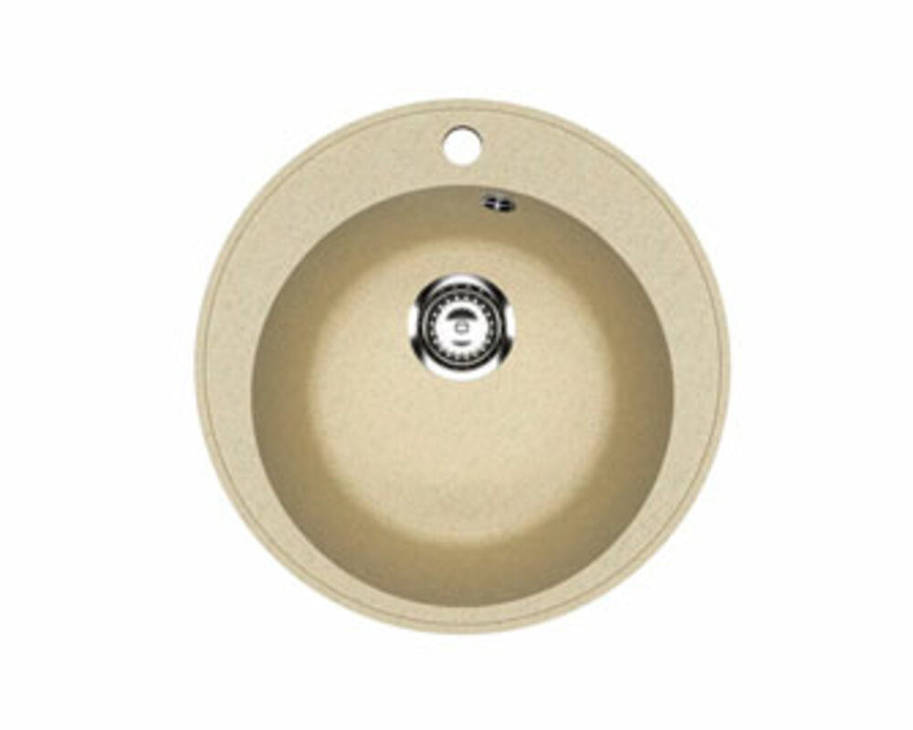 Мойка Practik PR-M 475-002 слоновая кость d=475мм (без сливной арматуры)