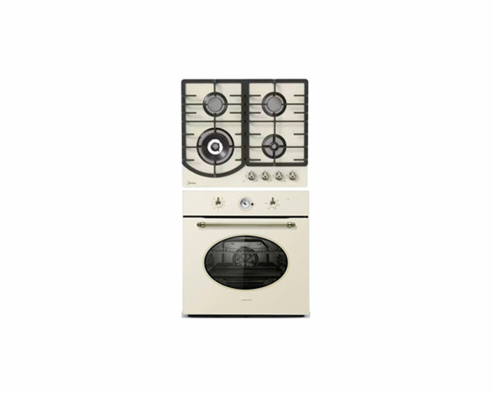 Комплект Midea: дух. шкаф MO5810VRGI-B + вар. пов. газ. MG647TRGI-B