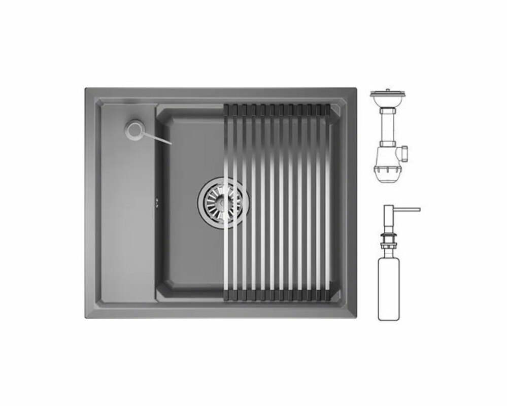 Мойка GRANULA KS-6004 алюминиум 600х510 мм