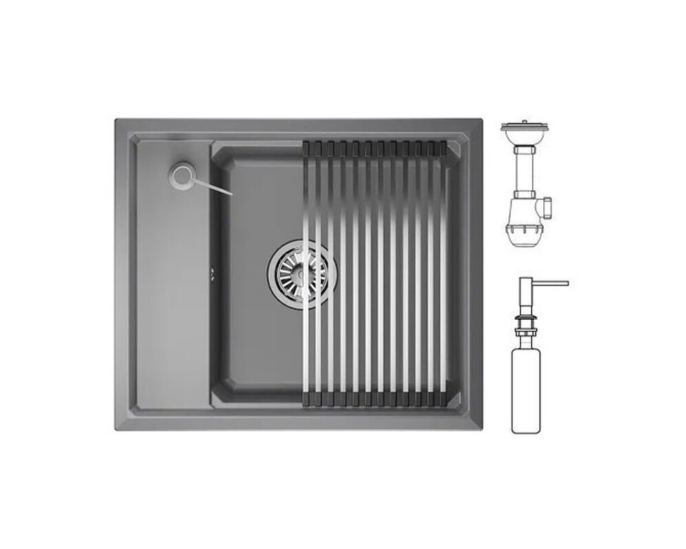 Мойка GRANULA KS-6004 алюминиум 600х510 мм